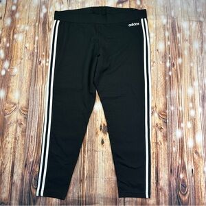 NWT Adidas Black and White Leggings with Iconic Stripes Size 2XL